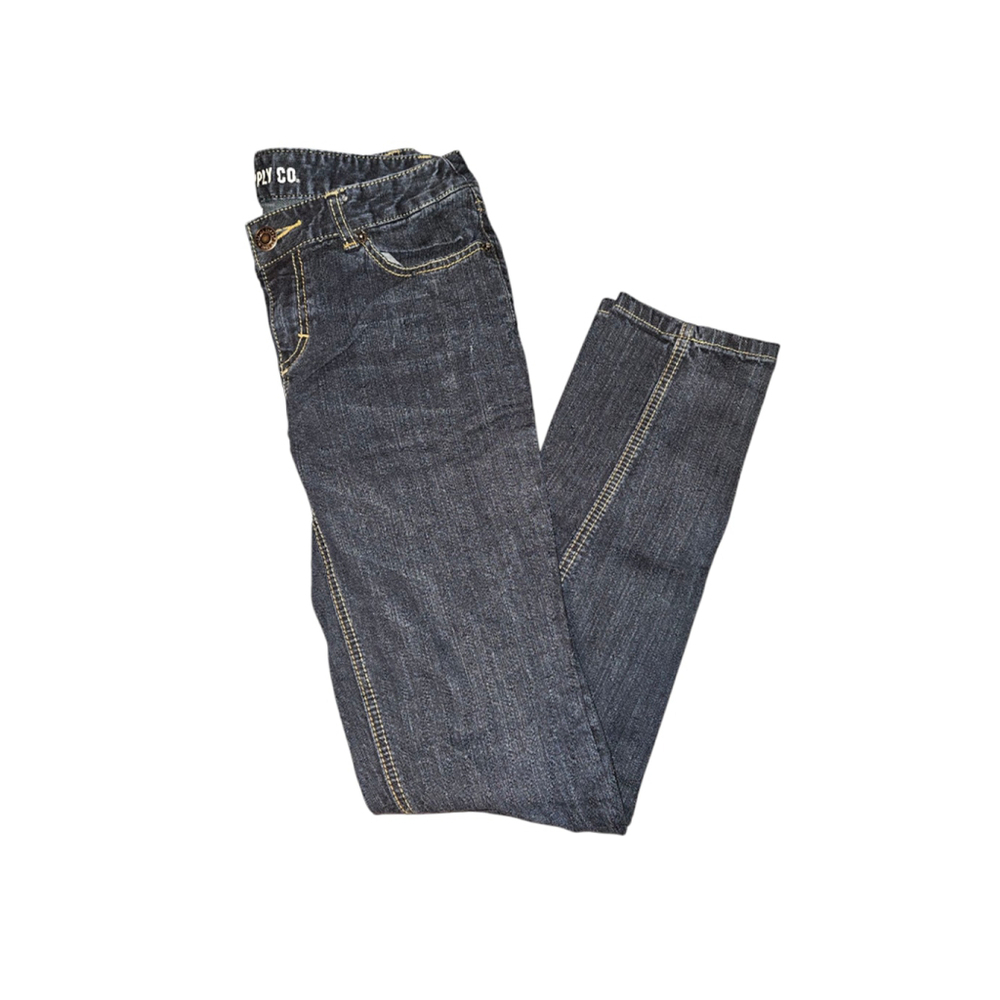 Women's (Juniors) Mossimo Supply Co. Jeans Size 9R Blue Denim Skinny - Picture 3 of 7